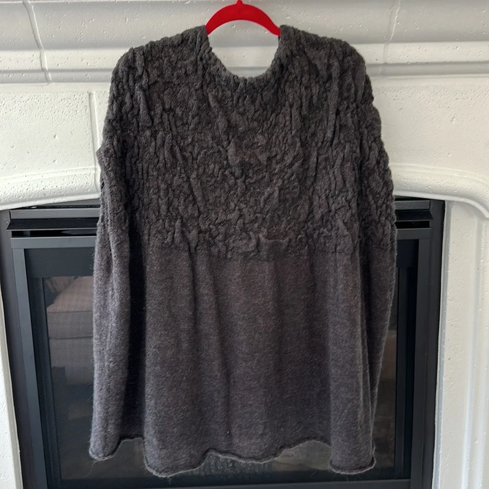Cabi knit gray poncho - L - EUC - acrylic, wool and mohair blend - Picture 4 of 6